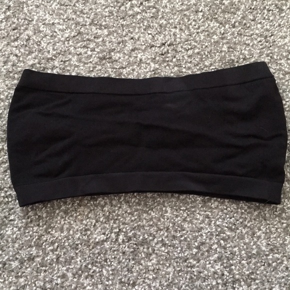 Black Stretch Bandeau Bra - Picture 3 of 4